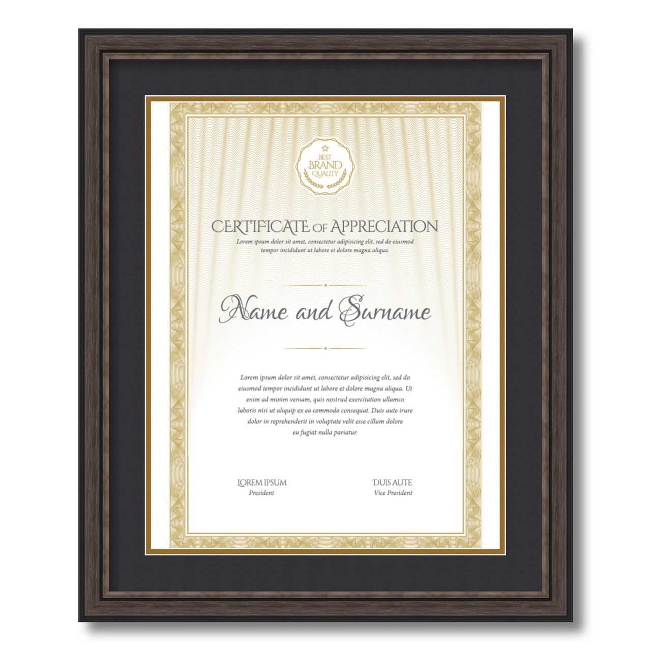 ArtToFrames 18x14 inch Diploma Frame Framed with Black and Gold